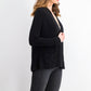 Charter Club Women's Cotton Open-Front Cardigan Black Size Extra Large
