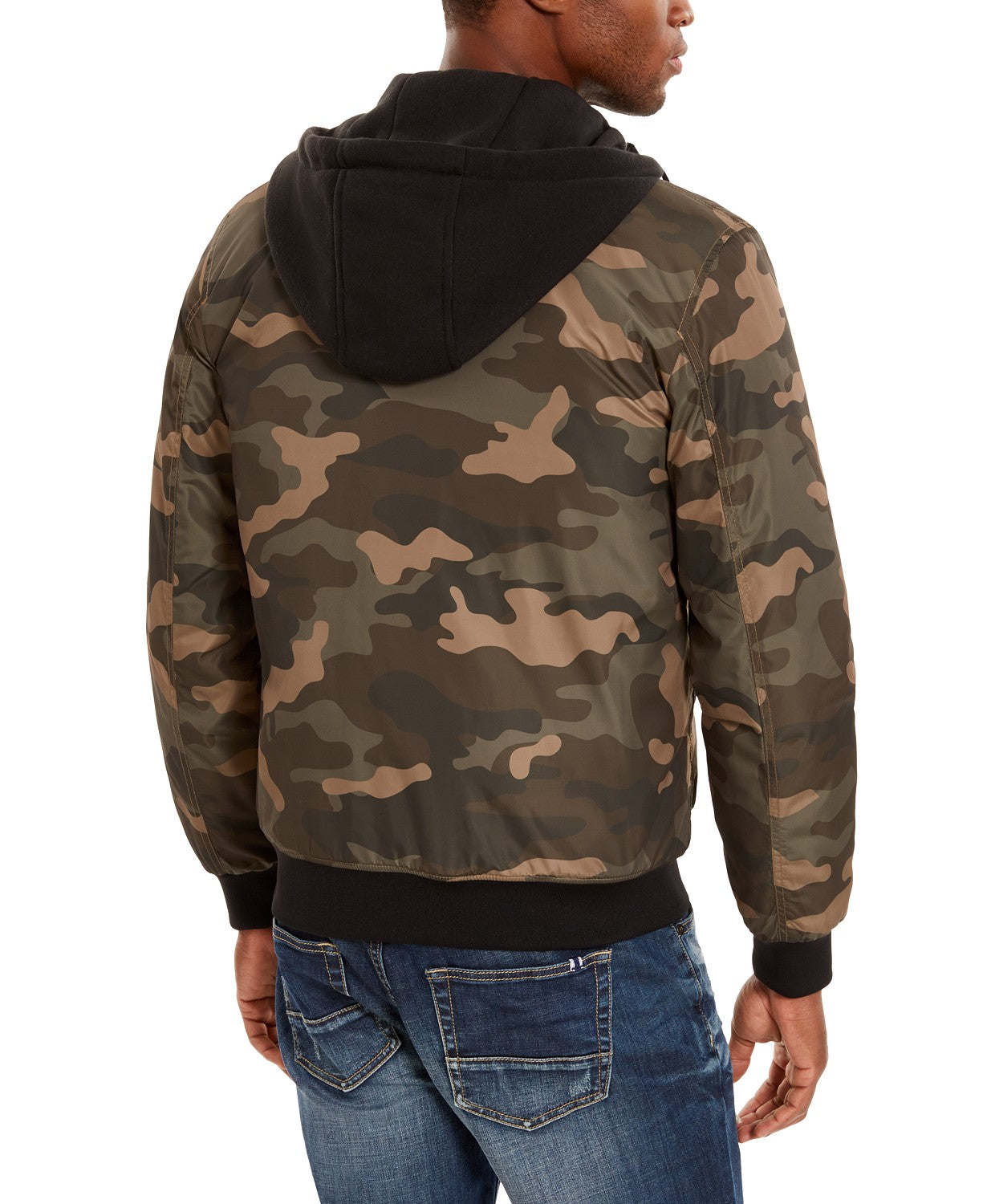 American Rag Men's Cortez Camo Bomber Jacket Green Size Small