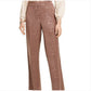Alfani Women's Snake-Embossed Wide-Leg Pants Brown Size 14