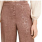 Alfani Women's Snake-Embossed Wide-Leg Pants Brown Size 14