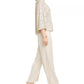 Alfani Women's Petite Snake-Embossed Wide-Leg Pants Beige Size 14