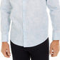 Alfani Men's Classic-Fit Abstract Plaid Shirt Faded Blue Size Medium