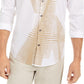 Alfani Men's Classic-Fit Abstract Line-Print Shirt White Size Large