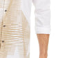 Alfani Men's Classic-Fit Abstract-Stripe Shirt White - Size Extra Large