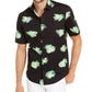 Alfani Men's Classic-Fit Abstract Floral-Print Shirt  Black