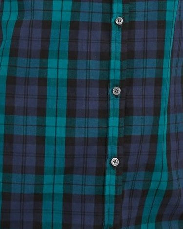 Charter Club Women's Cotton Plaid Shirt Black Size Large