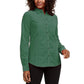Charter Club Women's Solid Corduroy Shirt Dark Green Size XX-Large