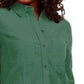 Charter Club Women's Solid Corduroy Shirt Dark Green Size XX-Large