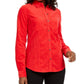 Charter Club Women's Solid Corduroy Shirt Medium Red Size Large