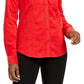 Charter Club Women's Solid Corduroy Shirt Medium Red Size Large