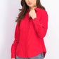 Charter Club Women's Solid Corduroy Shirt Medium Red Size XX-Large
