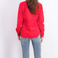 Charter Club Women's Solid Corduroy Shirt Medium Red Size XX-Large