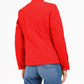 Charter Club Women's Quilted Mandarin-Collar Jacket Red Size Medium