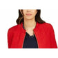 Charter Club Women's Quilted Mandarin Collar Jacket Red Size XX-Large