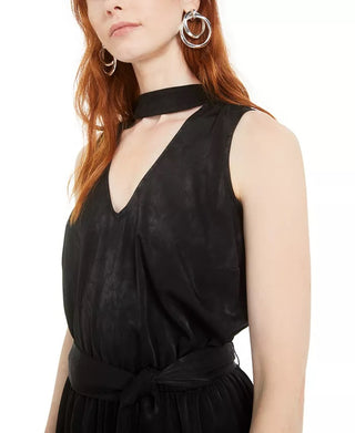 Bar III Women's Choker Jumpsuit Black Size Extra Large