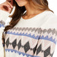 Charter Club Women's Fair Isle Sweater White Size Extra Large