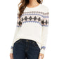 Charter Club Women's Fair Isle Sweater white Size 2 X-Large