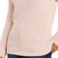 Charter Club Women's Cotton Textured V-Neck Sweater Pink Size Large