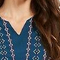Style & Co Women's Printed Handkerchief-Hem Peasant Top Green Size Medium