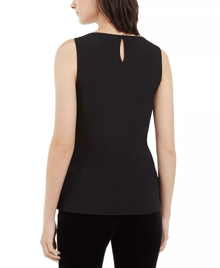 INC International Concepts Women's Petite Sequined Tank Top Gold Size Petite