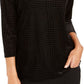 Charter Club Women's Textured Velvet Top Black Size Extra Large