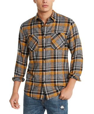 American Rag Men's Alex Plaid Shirt Gray Size Small