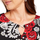 JM Collection Women's Embellished Asymmetrical Tunic Black Size Petite Medium