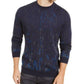 Alfani Men's Paint Splatter Crewneck Sweater Navy Size Small