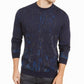 Alfani Men's Paint Splatter Crewneck Sweater Blue Size XX-Large