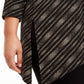 JM Collection Women's Size Asymmetrical Metallic Top Black Size Small