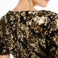 INC International Concepts Women's Velvet & Sequin Dress Gold Size Small