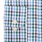 Club Room Men's Regular-Fit Stretch Wrinkle-Resistant Gingham Dress Shirt Blue Size 16.5x34-35