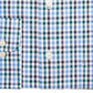 Club Room Men's Classic/Regular-Fit Stretch Wrinkle-Resistant Gingham Dress Shirt Blue-Green Size 32X33