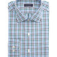 Club Room Men's Regular-Fit Stretch Wrinkle-Resistant Gingham Dress Shirt Navy Size 17-32-33
