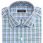 Club Room Men's Classic/Regular-Fit Stretch Wrinkle-Resistant Gingham Dress Shirt Navy Size 34-35