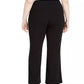 INC International Concepts Women's Plus Size High-Waist Trousers Black Size 28W