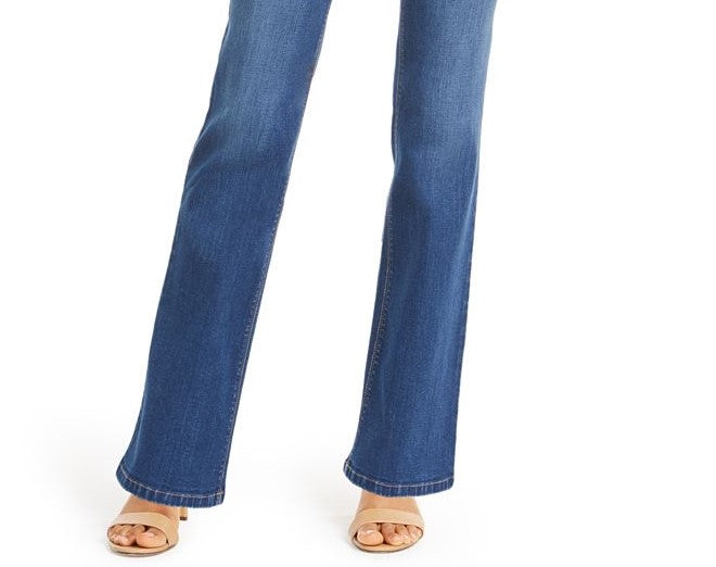 Style & Co Women's Ella Pull-On Bootcut Jeans Med Blue Size Large