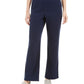 Karen Scott Women's Petite Microfleece Pants Blue Size Medium