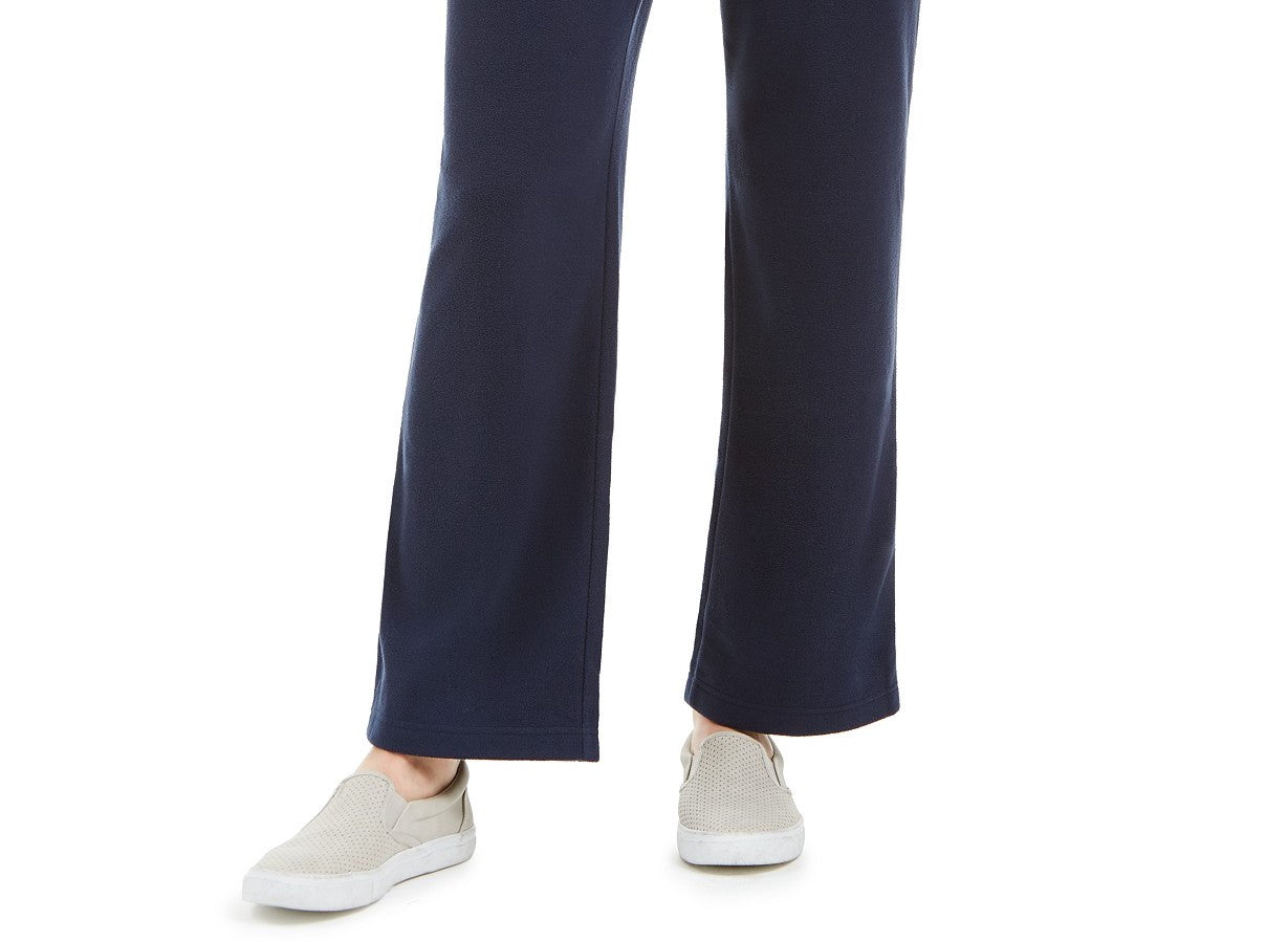 Karen Scott Women's Petite Microfleece Pants Blue Size Medium
