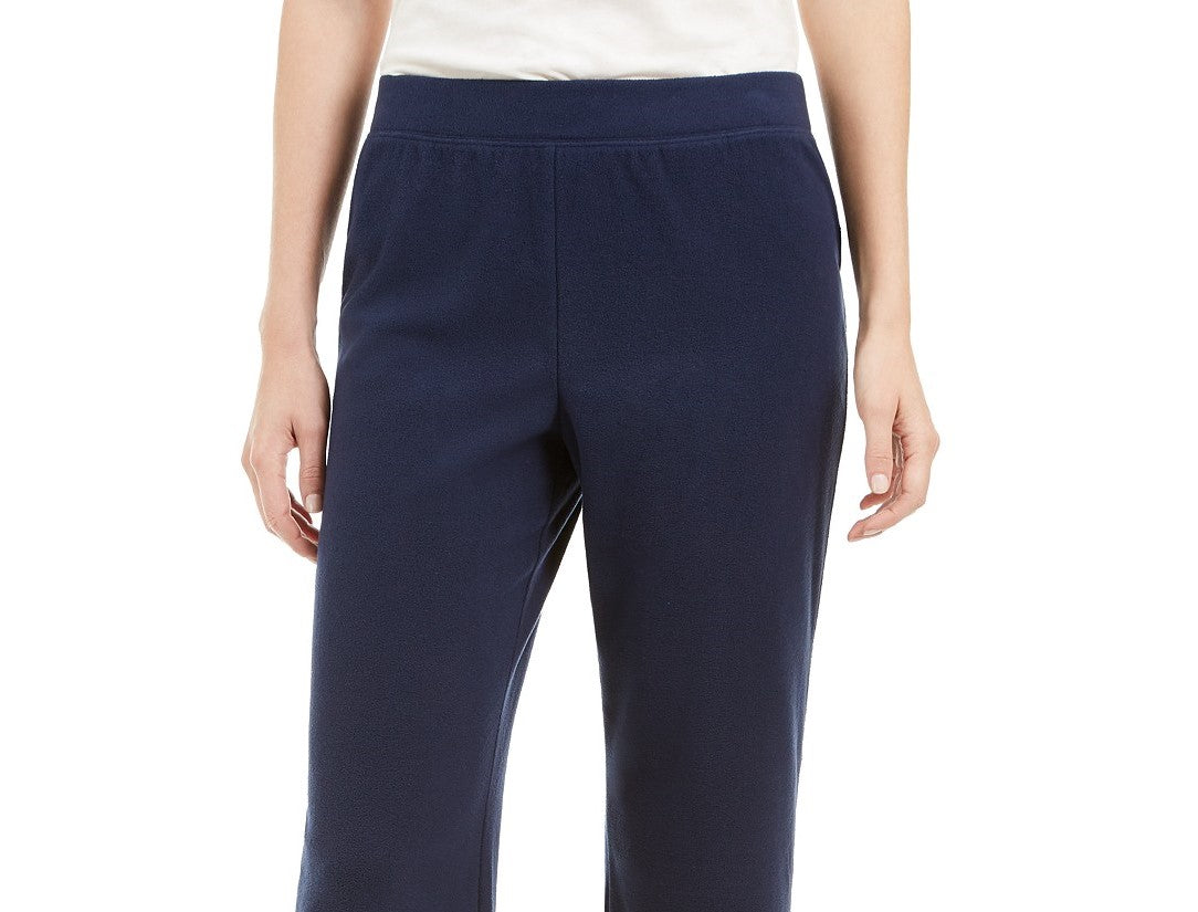 Karen Scott Women's Petites Microfleece Pants Blue Size Small