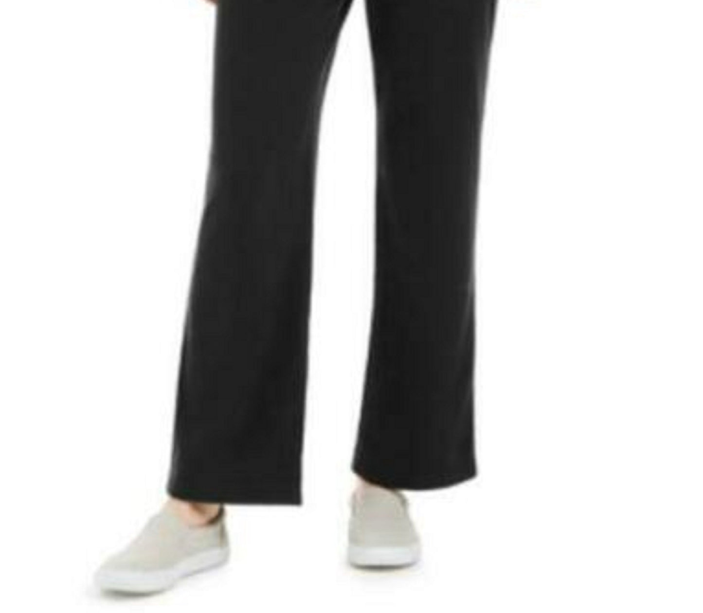 Karen Scott Women's Petites Microfleece Pants Black Size Petite