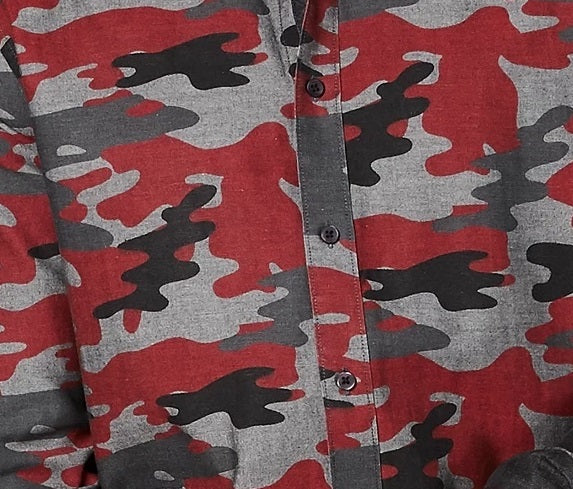 American Rag Men's Camo Shirt Red Size Large