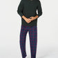 Club Room Men's Plaid Fleece Pajama Set Navy / Red/ Green Size Small