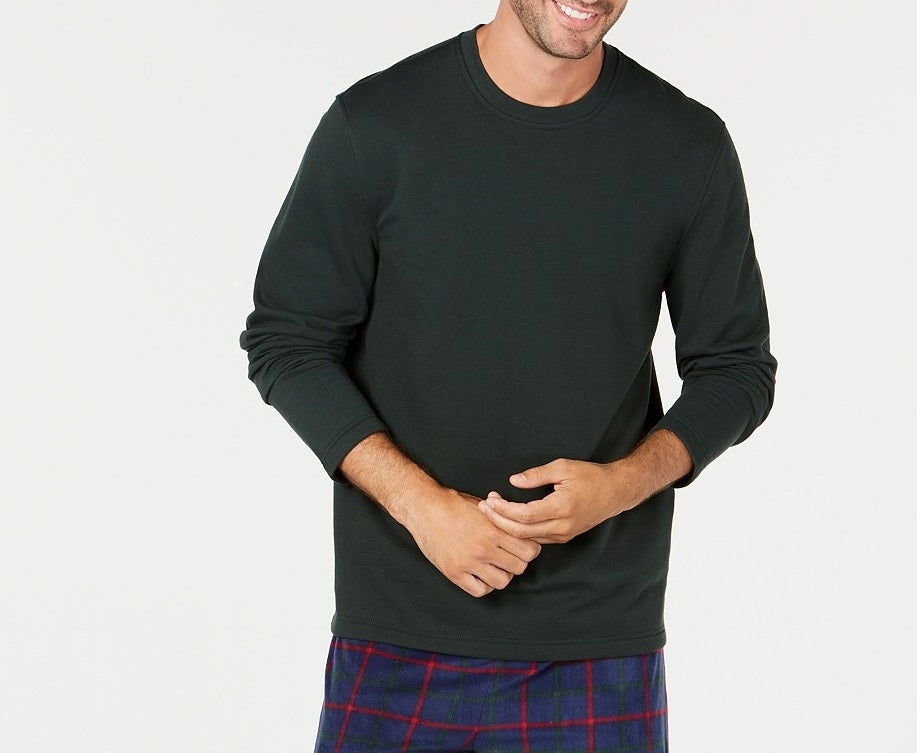 Club Room Men's Plaid Fleece Pajama Set Navy / Red/ Green Size Small