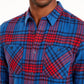 American Rag Men's Brady Plaid Shirt Blue Size Small
