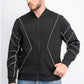 INC International Concepts Men's Piped Zip-Front Knit Jacket Black Size2 X-Large