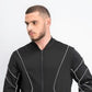 INC International Concepts Men's Piped Zip-Front Knit Jacket Black Size2 X-Large