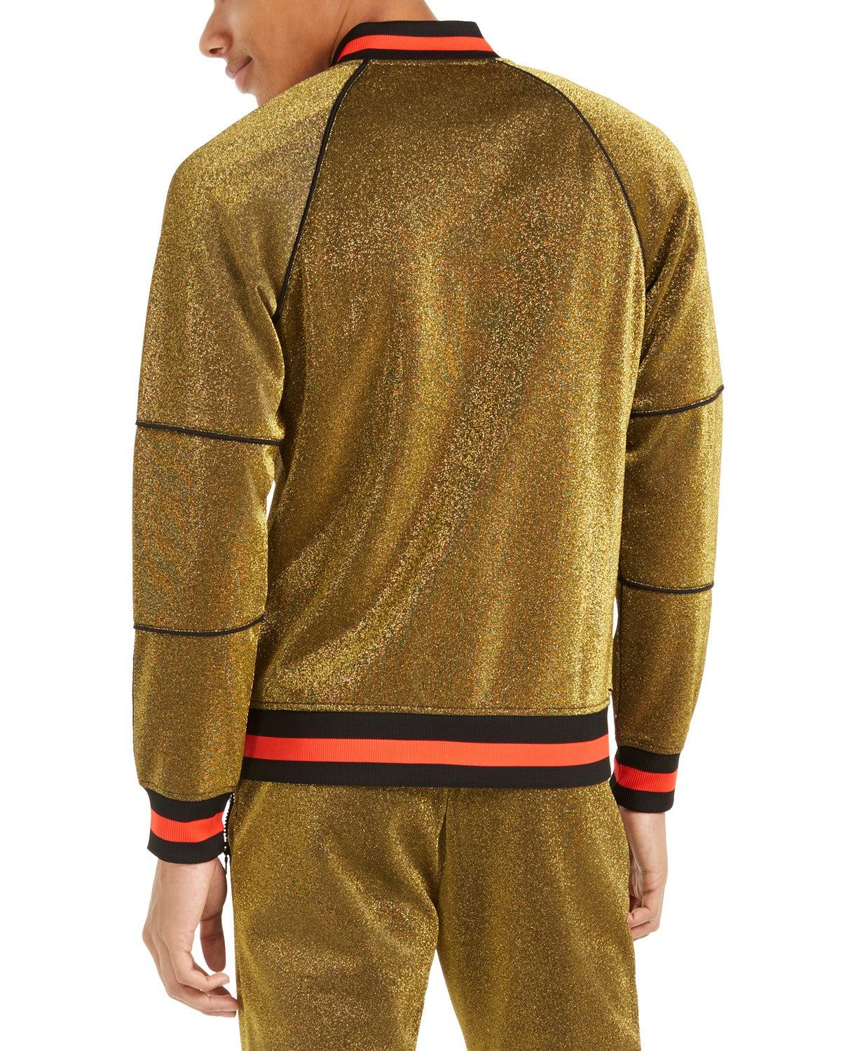 INC International Concepts Men's Disco Track Jacket Gold Size 4XLT