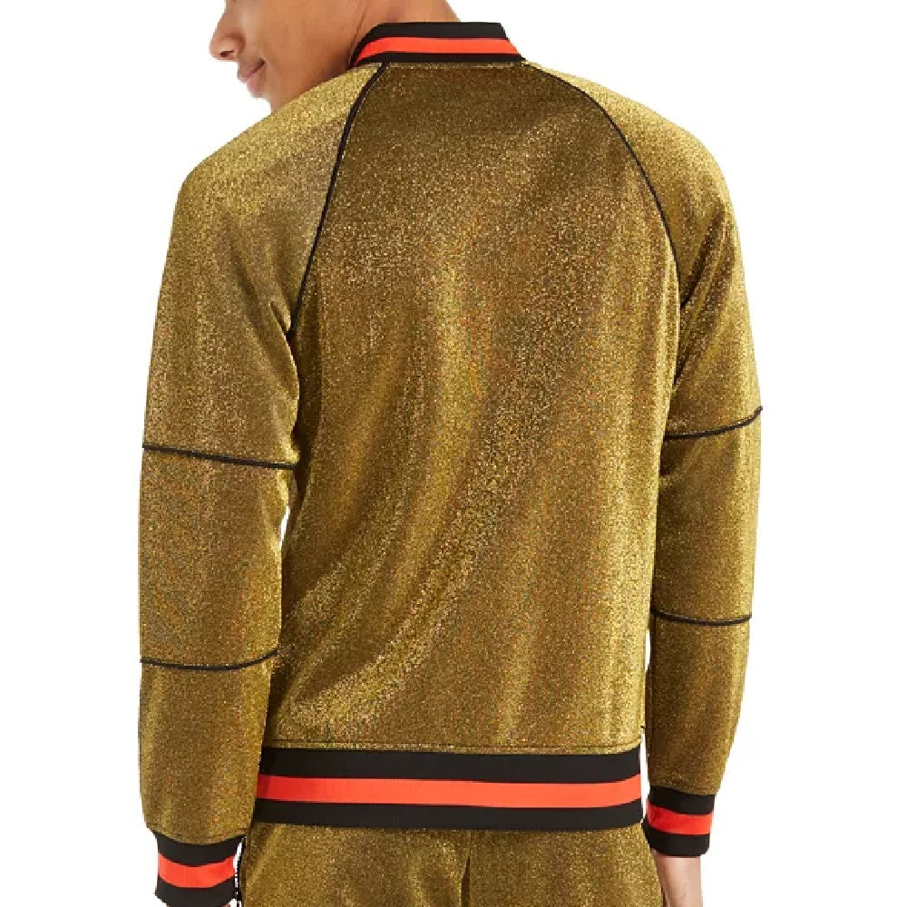 INC International Concepts Men's Disco Track Jacket Gold Size Large