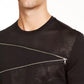 INC International Concepts Men's Mesh Zipper T-Shirt  Black Size Extra Large